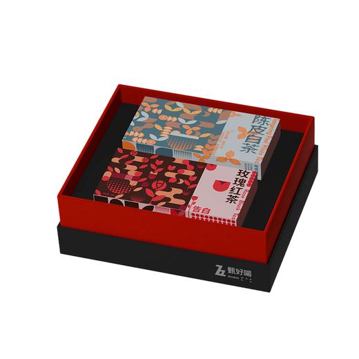 【宜昌助农馆】旭旦  原叶茶新年礼盒茶包 栀子绿茶玫瑰红茶白茶原叶茶盒装 商品图7