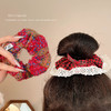 【实用时尚百搭充❗️满节日氛围感】新年春节红色大肠发圈秋冬节日氛围感毛绒丸子发饰皮筋女扎头发绳发饰。jc 商品缩略图3