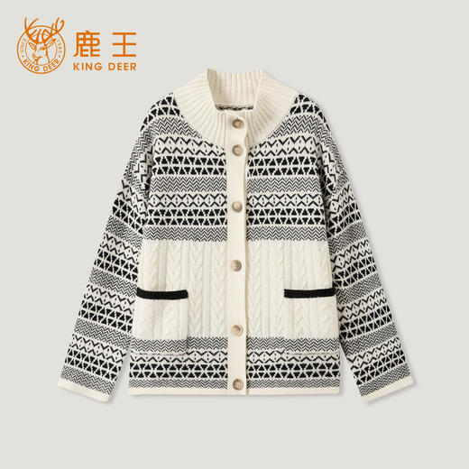 KINGDEER/KD 新款女式时尚休闲开衫羊绒衫L805848鹿王 商品图8