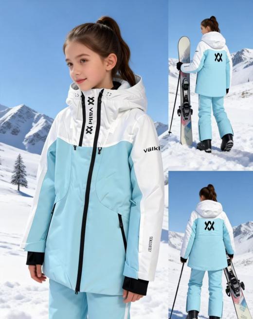 33000ft童装滑雪服女款冬季户外防风保暖抗寒加厚拼色外套 商品图7