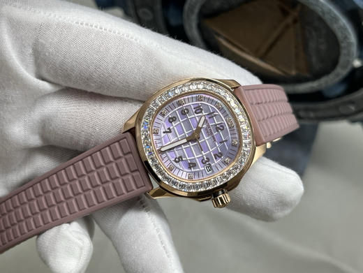 PPF factory工厂百达翡丽AQUANAUT系列机械女手雷，35.6mm毫米的表径，进口全钢（金色为电镀18k加厚的真金）采用原装进口9015机芯开发和改装的324定制版满血版一体机芯❕❕❕ 商品图11