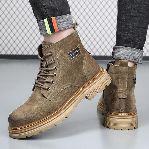 男鞋马丁靴真皮冬季英伦风工装靴男款厚底加绒保暖靴子男士潮款 商品图1