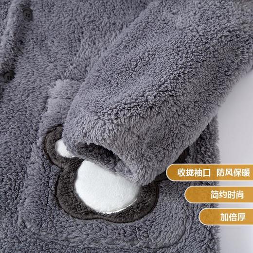 睡衣男士秋冬季加绒加厚款2025新款法兰绒双面绒睡袍家居服可外穿 商品图3