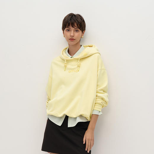 商场同款|森马emoji™ 联名系列卫衣女春oversize2026新款短上衣 商品图2