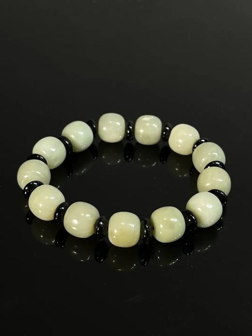 和田且末蓝白玉鼓珠手链，顺丰包邮 商品图8