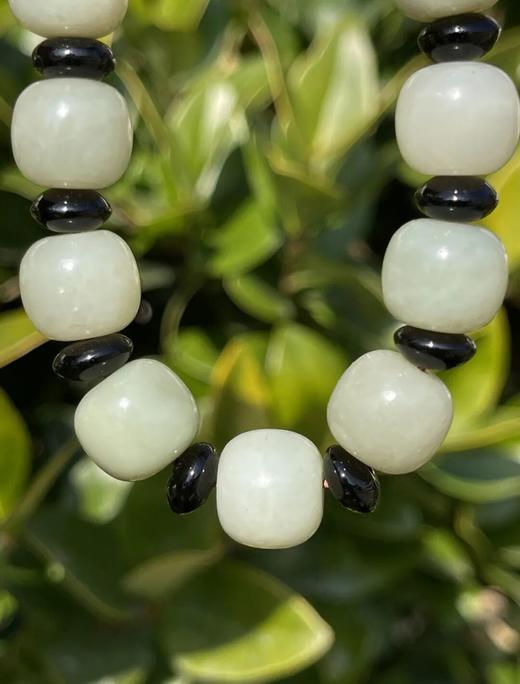 和田且末蓝白玉鼓珠手链，顺丰包邮 商品图9