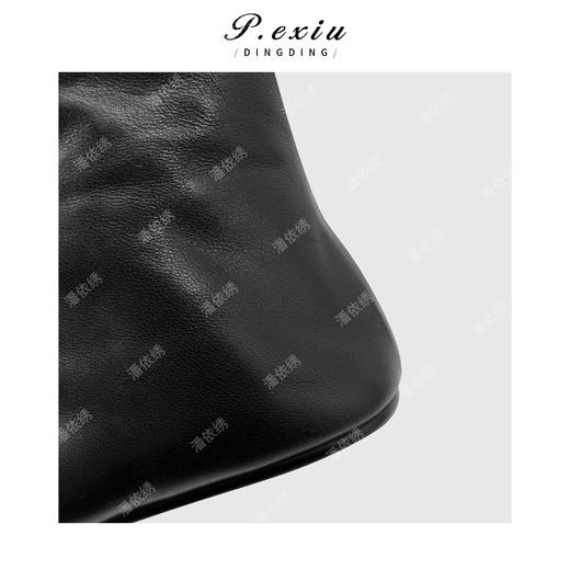 PanYiXiu/潘依绣进口胎羊皮极简百搭中缝线圆头短靴TB25014 商品图1