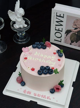 粉色简约妈妈长辈生日蛋糕