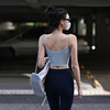 Beemen无缝一体织瑜伽运动背心冰感莱卡面料U型美背设计  固定杯大胸垫大小胸都能穿低强度运动 商品缩略图1