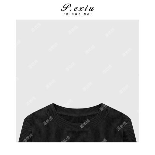 04-1潘依绣丁丁宠粉气质圆领花苞袖针织短上衣Q15000 商品图2