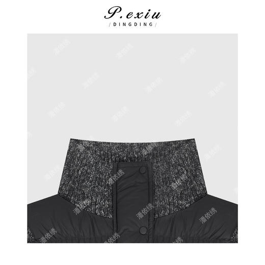 A008潘依绣丁丁宠粉进口白鸭绒拼接针织花纱减龄保暖立领长袖羽绒服Q69859 商品图2