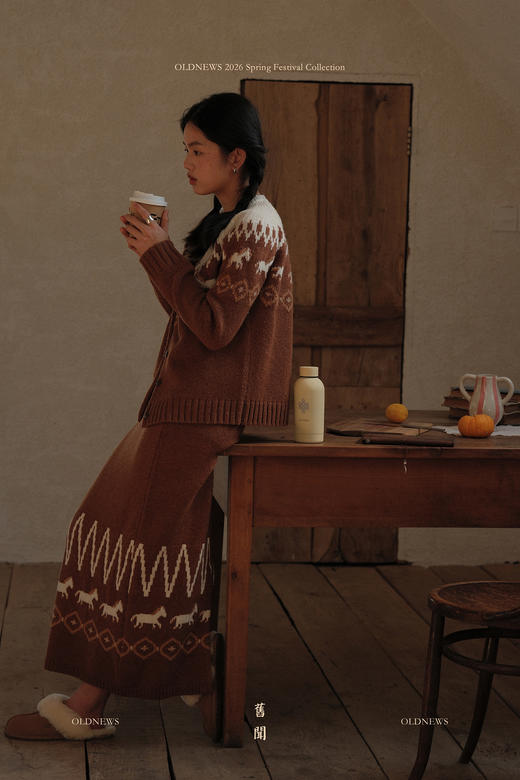新春限定「大地上的小马」提花编织羊毛开衩半裙｜部落图腾｜波西米亚 商品图14