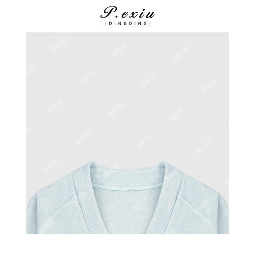 A008潘依绣丁丁宠粉韩系氛围感V领针织毛衣Q6542 商品图2