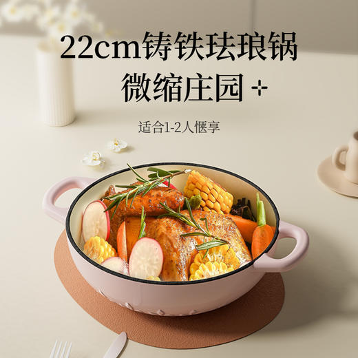 Velosan温仑山太阳花珐琅锅22cm 商品图4