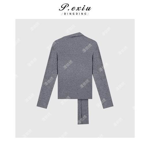 04-2潘依绣丁丁宠粉羊-毛 设计感围脖设计针织衣 Q56105 商品图1