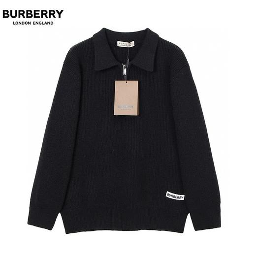 2026秋冬最新款 真材实料 ！巴宝莉新款秋冬休闲半拉链毛衣男士针织衫 商品图1