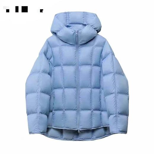 丁摩 小方块羽绒服连帽加厚时尚冬季白鸭绒新款泡芙面包服外套爆款5ZF-1196 商品图2