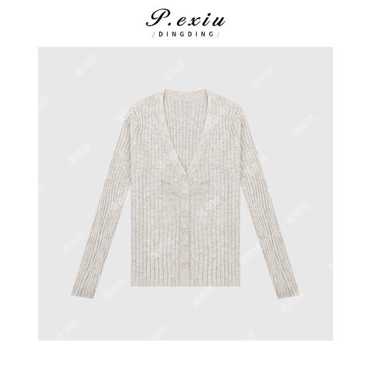 A008潘依绣丁丁宠粉知性风两件套针织开衫 Q78031 商品图0