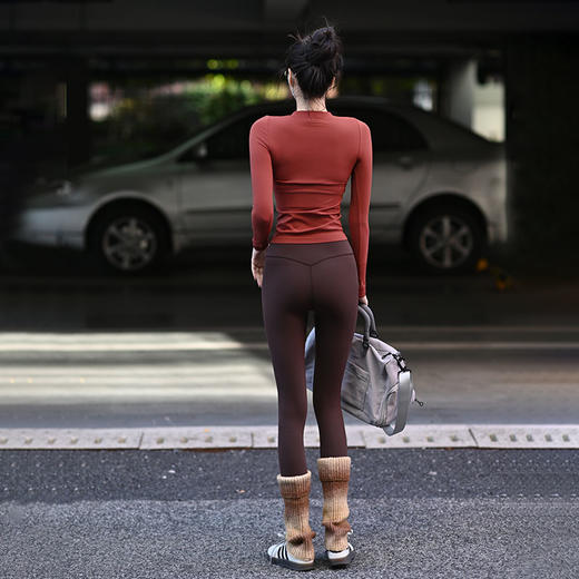 【秋冬爆款百搭长T】瑜伽服女秋冬款长袖速干跑步训练紧身显瘦专业运动上衣健身服 商品图4