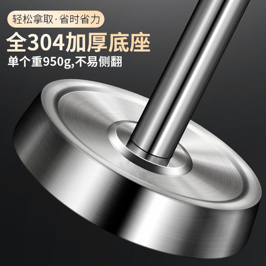 【跨境出口德国 304不锈钢厨具收纳架】304不锈钢厨具旋转置物架家用锅铲汤勺挂架厨房多功能厨具收纳架 商品图2