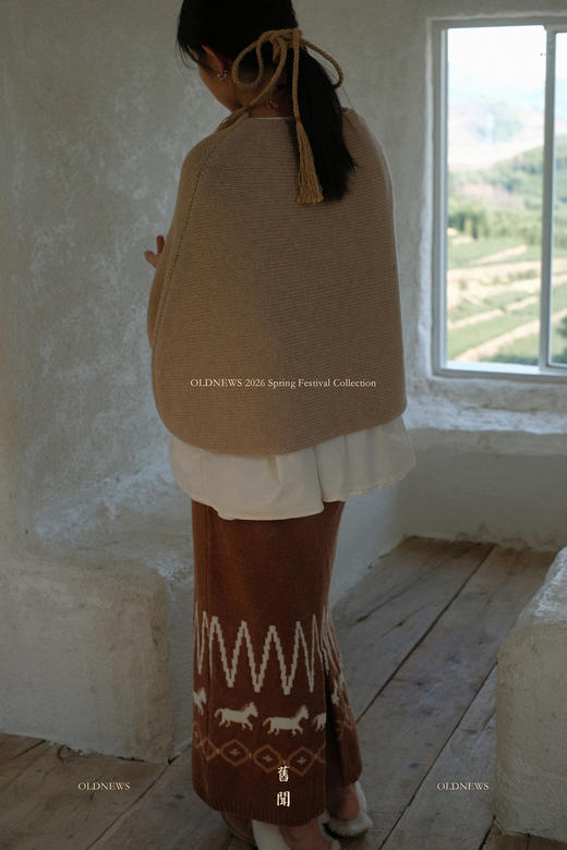 新春限定「大地上的小马」提花编织羊毛开衩半裙｜部落图腾｜波西米亚 商品图4