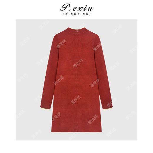【新年战袍】羊毛气质千金小香风小立领针织连衣裙ZZ1119 商品图1