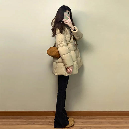 裁缝学苑AQ579中长款连帽羽绒服纸样女装冬季新款韩系加厚面包服样板 商品图2