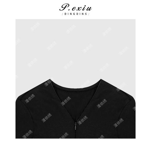 04-2潘依绣丁丁宠粉法式小众别致V领针织上衣Q9882 商品图2