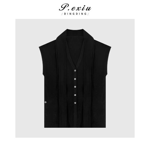 04-3潘依绣丁丁宠粉法式可多穿坎肩针织上衣Q92911 商品图0