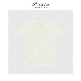 04-3潘依绣丁丁宠粉韩系正肩圆领针织T恤Q9073