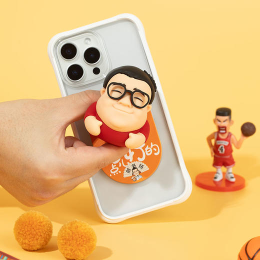 【听老杨原创】我朱“吃点儿好的”3D硅胶人偶磁吸气囊手机支架 商品图5