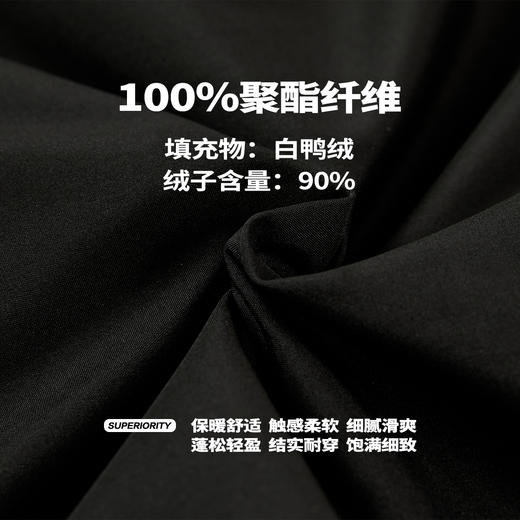 NPC潮牌绣花90白鸭绒廓形羽绒马甲男圆领蓬松保暖户外NP48DJ34 J 商品图4