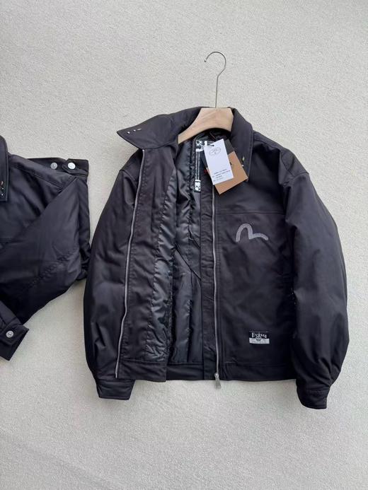 EVISU福神 2025冬季新品男士商标刺绣翻领加厚休闲通勤夹克外套 商品图4