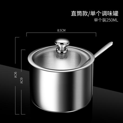 【跨境出口德国304不锈钢调味罐】密封防潮调料罐组合套装加厚厨房带勺佐料盒 商品图9