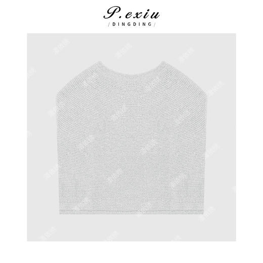 04-6潘依绣丁丁宠粉早春气质无袖短款针织毛衣Q15889 商品图1