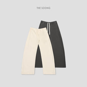 THESOONG|新款女装加绒加厚显瘦松紧中腰休闲卫裤8356