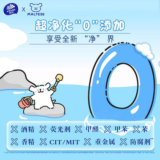 维达线条小狗联名婴儿级纯水湿巾80片温和无香 商品图3