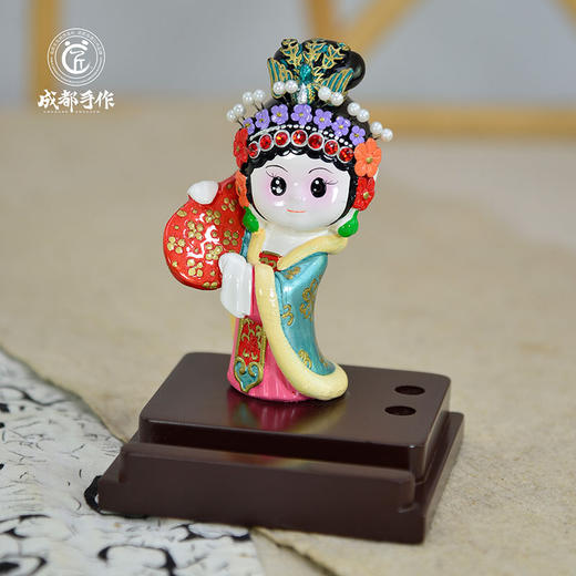 #非遗礼遇季#【成都手作非遗泥塑】手机支架 非遗文创 Q版摆件 特色商务纪念礼品 清仓活动售完即止 商品图5