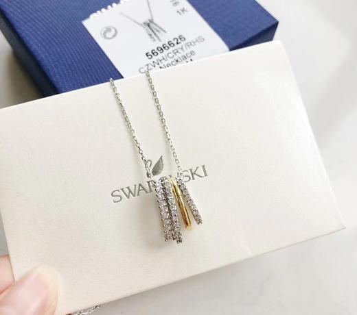 F011808简约时尚不规则项链圈形拼色项链长短可调节 商品图7