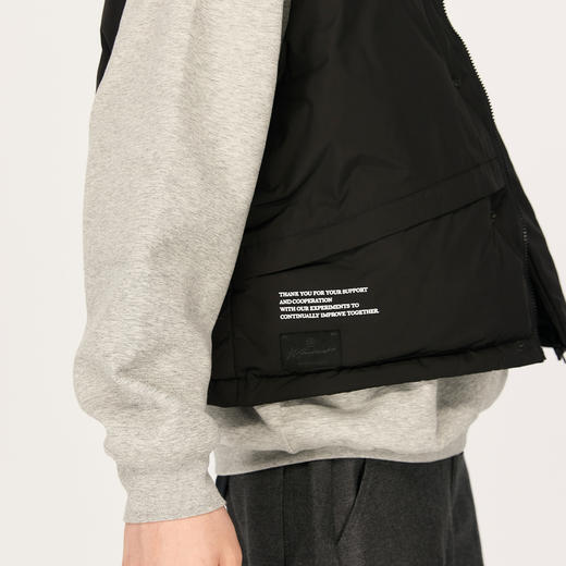 NPC潮牌绣花90白鸭绒廓形羽绒马甲男圆领蓬松保暖户外NP48DJ34 J 商品图3