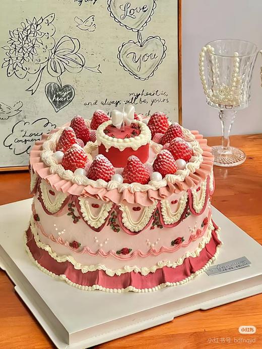 复古草莓拉花 商品图0