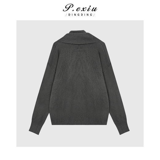 A008潘依绣丁丁宠粉山羊绒羊毛法式软糯围巾一体式长袖针织上衣Q13987 商品图1