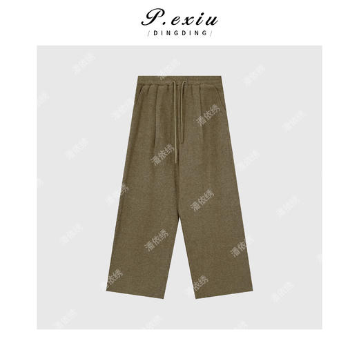 04-2潘依绣丁丁宠粉慵懒感百搭带抽绳针织长裤 Q67001 商品图0