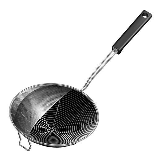 【跨境出口德国316不锈钢大漏勺】316不锈钢线漏厨房加大沥水勺多用途带滤网笊篱加长防烫柄大漏勺 商品图4