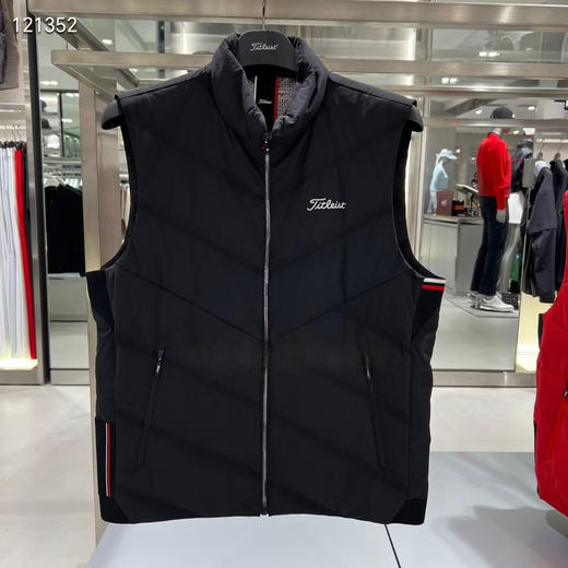 出韩国订单，26新款titleist男装羽绒马甲，春季簿款百搭保暖运动 非常柔软 复杂重工款 90白鸭绒  
浅灰色/黑色
尺码M -XXL 商品图4