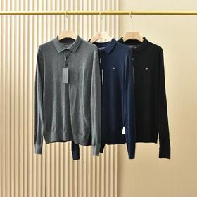DIN级版本 2026Tommy 汤米官网同款‼️男士翻领羊毛衫毛衣针织衫，