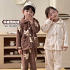 【99元起2套】面包兔儿童珊瑚绒家居服2025秋冬男童女童加厚加厚牛奶绒睡衣套装 商品缩略图5