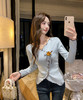 张心子【柔软法则】木耳边开衩针织衫不规则打底衫 U2602015 商品缩略图10