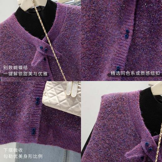 丁摩  蝴蝶领亮闪闪马甲女韩版秋冬新款针织坎肩时髦叠穿款5ZF-510024 商品图2