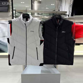 出韩国订单，26新款titleist男装羽绒马甲，春季簿款百搭保暖运动 非常柔软 复杂重工款 90白鸭绒  
浅灰色/黑色
尺码M -XXL